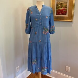 Fig & Flower‎ Boho Floral Midi Dress
